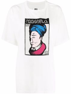 MM6 Maison Margiela футболка с графичным принтом