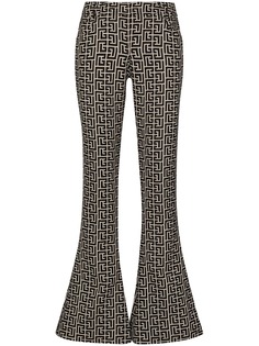 Balmain расклешенные брюки с монограммой