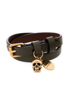 Alexander McQueen браслет с декором Skull