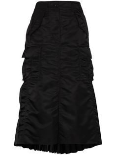 Sacai юбка миди с завышенной талией