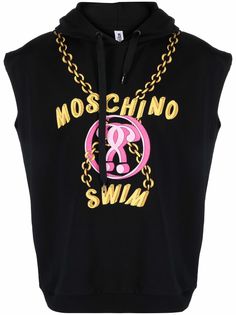 Moschino худи без рукавов с принтом Double Question Mark