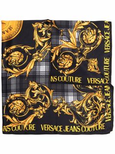 Versace Jeans Couture шелковый платок с узором