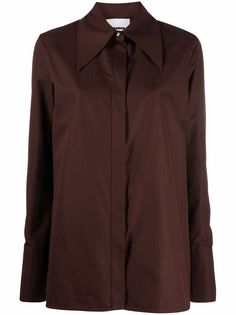 Jil Sander рубашка с заостренным воротником