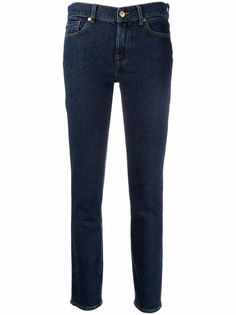 7 For All Mankind джинсы скинни с заниженной талией