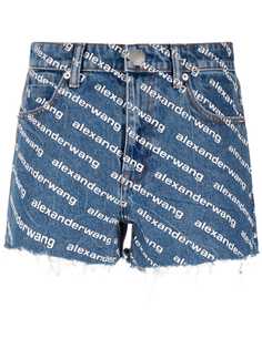 alexanderwang.t джинсовые шорты с логотипом