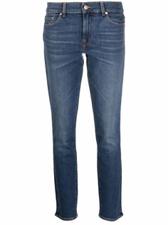 7 For All Mankind джинсы скинни с заниженной талией