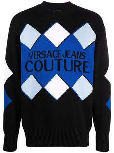 Versace Jeans Couture джемпер с узором аргайл