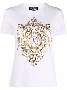 Versace Jeans Couture футболка из органического хлопка с принтом Baroque