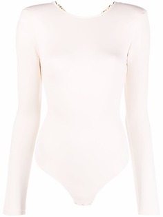 Elisabetta Franchi топ с открытой спиной и цепочкой