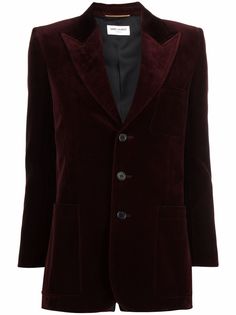 Saint Laurent бархатный блейзер