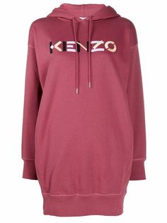 Kenzo платье-толстовка с логотипом