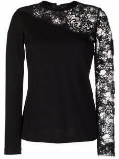 Ermanno Scervino кружевной топ с длинными рукавами