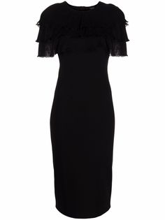 Giambattista Valli платье миди с бахромой