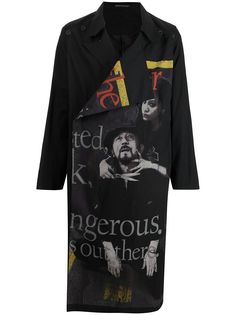 Yohji Yamamoto пальто со смещенной застежкой