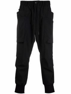 Y-3 multiple-pocket drawstring-waist track pants