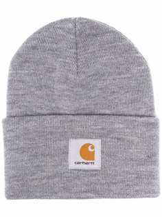 Carhartt WIP logo patch knitted beanie