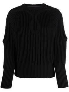 Les Hommes cut-out knitted jumper