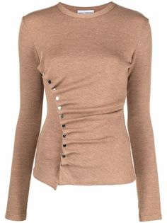 Paco Rabanne ruched knitted top