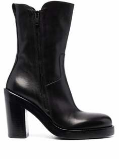 Ann Demeulemeester ботильоны на блочном каблуке с миндалевидным носком