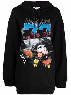 MSGM graphic-print hoodie