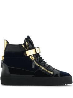 Giuseppe Zanotti бархатные кроссовки Coby