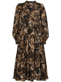 Ulla Johnson ULLA J DOLORES VNK PFF LS W/BLT FLRL PRN