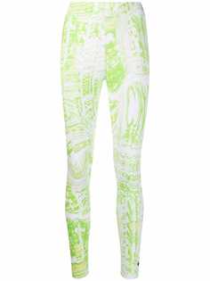 Nike marbled-pattern cropped leggings