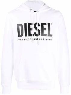 Diesel logo-printed cotton hoodie