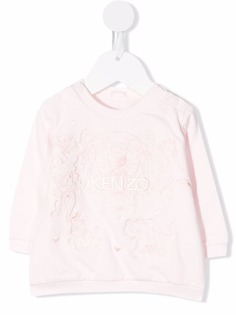 Kenzo Kids logo-embroidered cotton sweatshirt
