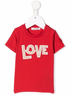 Moncler Enfant love applique T-shirt