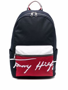 Tommy Hilfiger рюкзак в стиле колор-блок с вышитым логотипом
