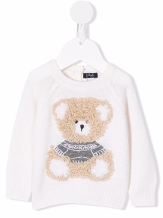 Il Gufo bear-embroidered sweater