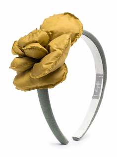 Il Gufo floral-appliqué cotton-blend headband