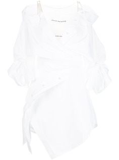 Alexander Wang платье-рубашка асимметричного кроя с открытыми плечами