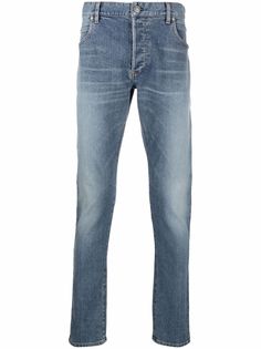 Balmain джинсы кроя слим с тисненым логотипом