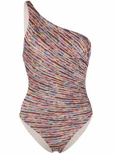 Missoni полосатый купальник на одно плечо