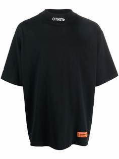 Heron Preston футболка с нашивкой-логотипом