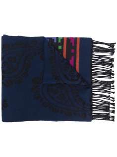 ETRO шарф с бахромой и принтом пейсли