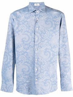 ETRO жаккардовая рубашка с узором пейсли