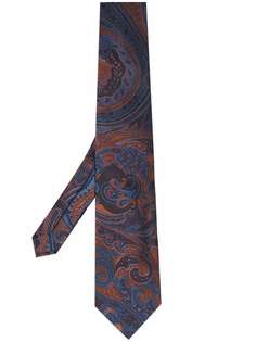 ETRO шелковый жаккардовый галстук с узором пейсли
