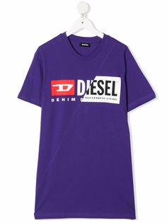 Diesel Kids футболка в технике пэчворк с логотипом