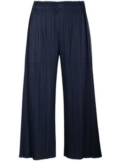 Pleats Please Issey Miyake брюки с контрастными вставками
