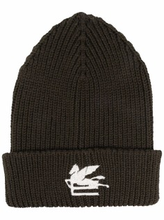 ETRO embroidered-logo knitted beanie