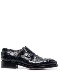 Santoni textured monk shoes