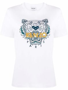 Kenzo футболка с вышивкой Tiger