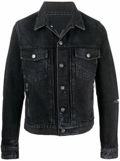 Balmain джинсовая куртка с прорезями