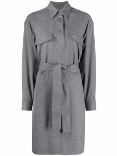 MM6 Maison Margiela платье-рубашка с длинными рукавами и поясом