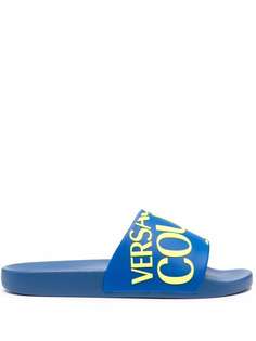 Versace Jeans Couture шлепанцы с тисненым логотипом