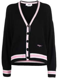 MSGM кардиган с вышитым логотипом
