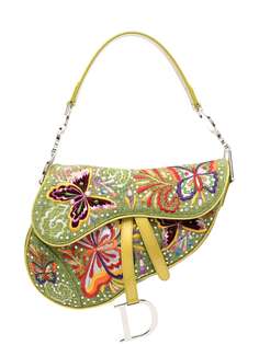 Christian Dior сумка Saddle pre-owned с вышивкой
